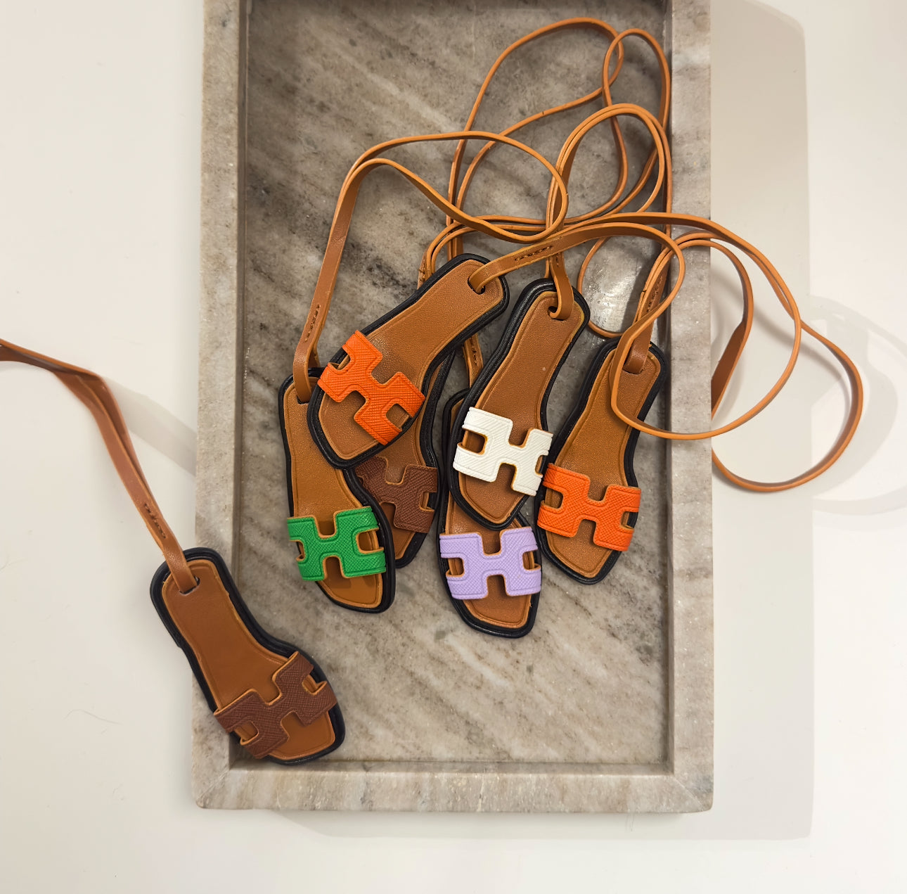 Slipper beach bag charm