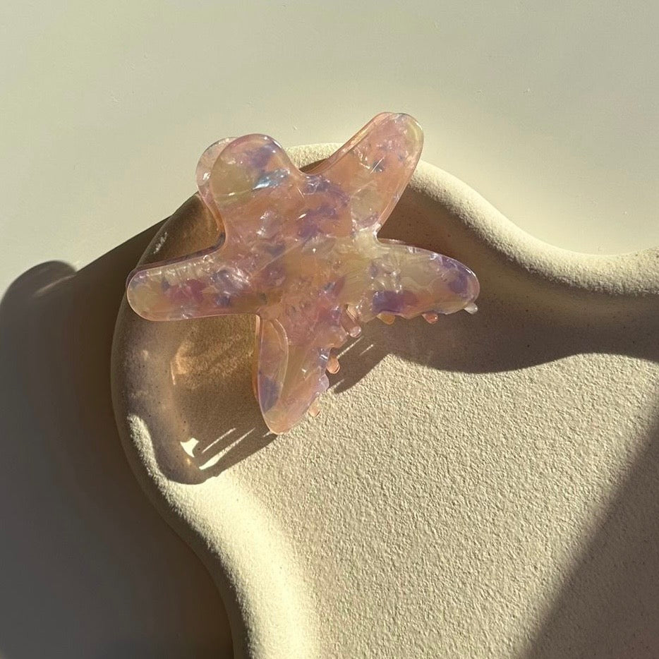 Star pearl clip pink