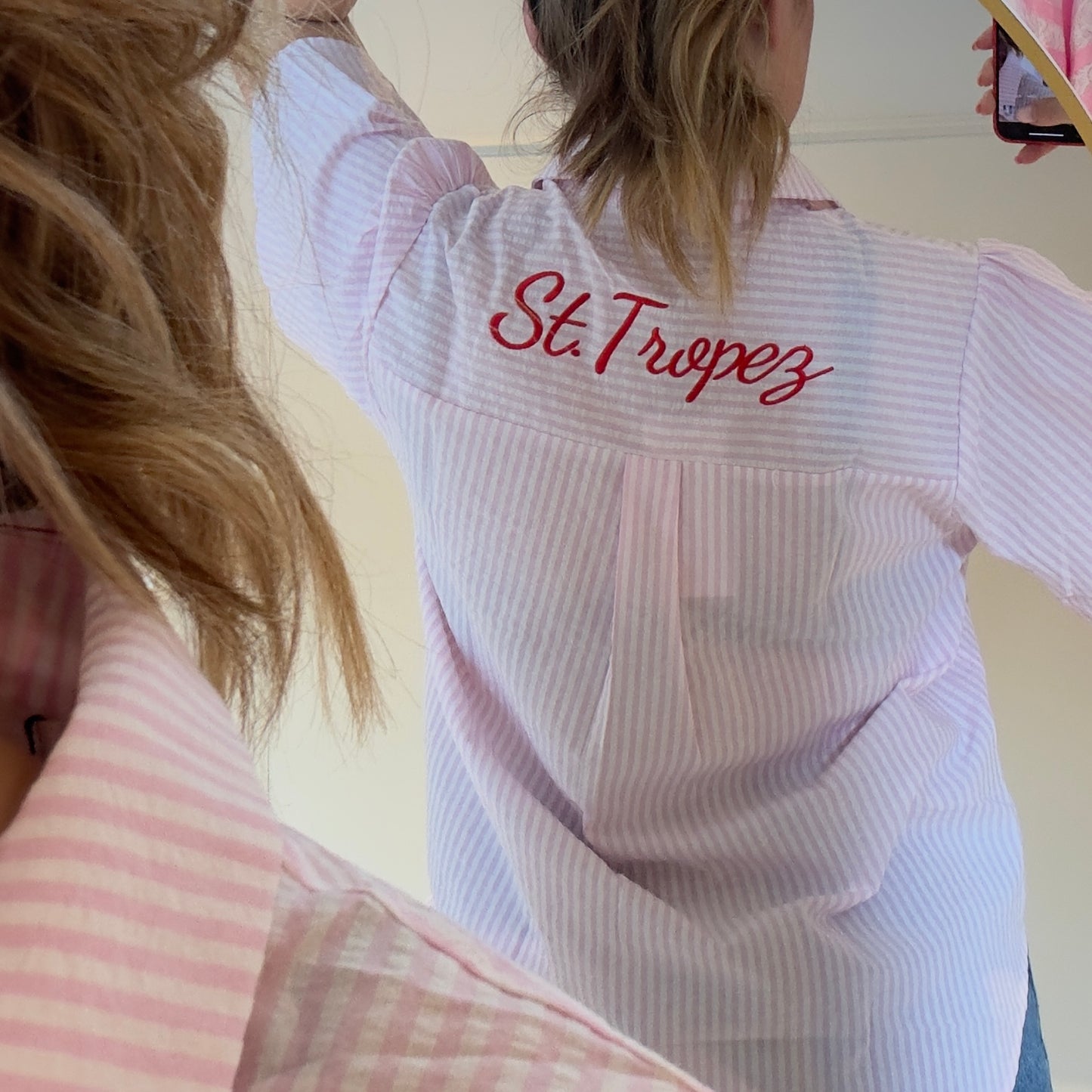 St tropez pink blouse