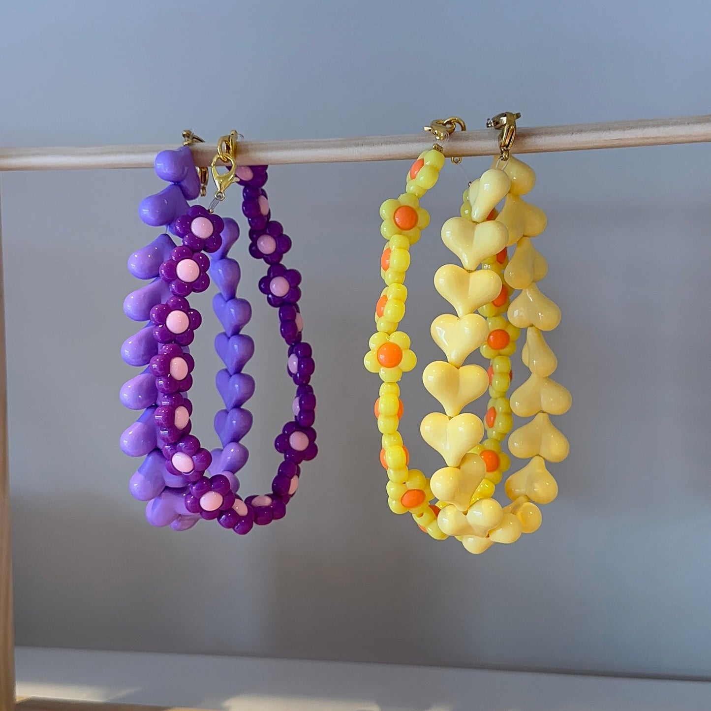 FlowerHeart Cord Geel set