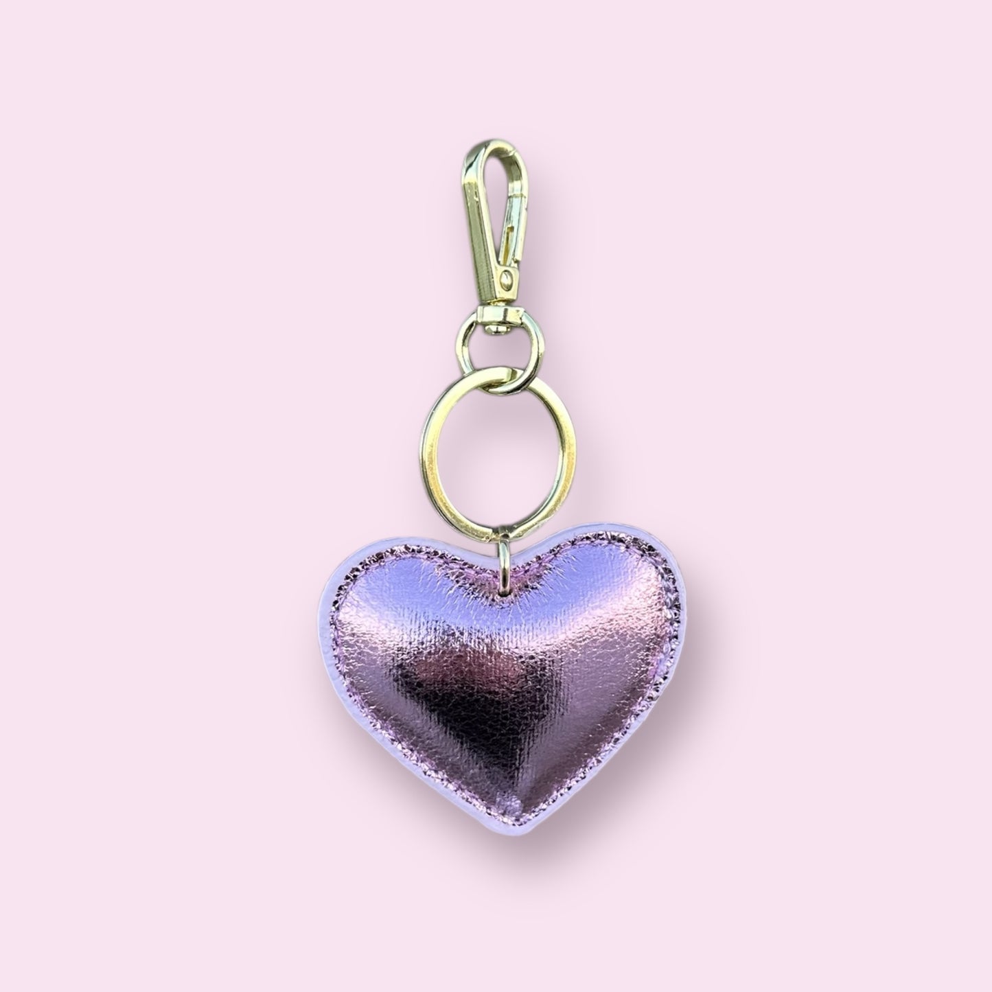 Keyring heart light pink