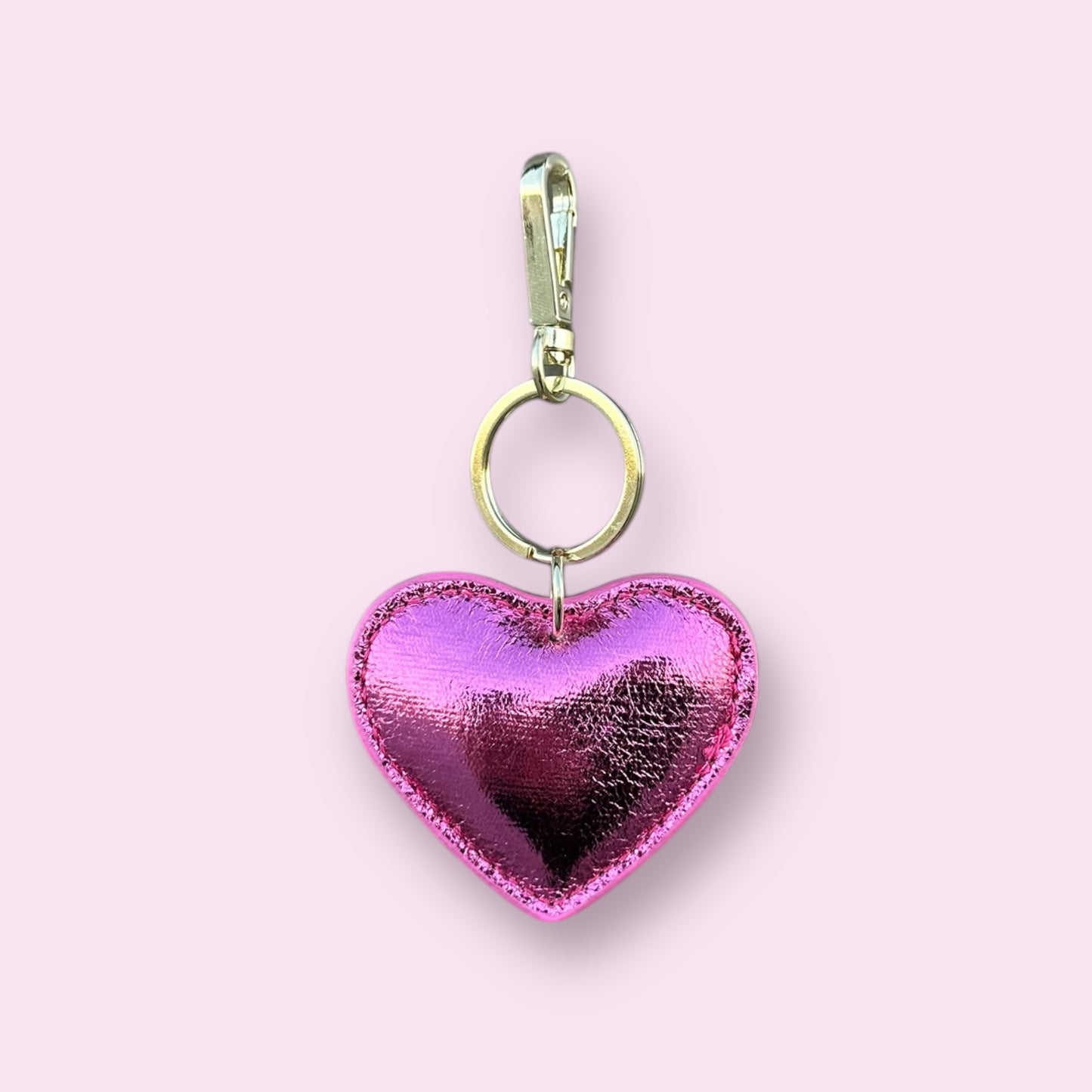 Keyring heart pink