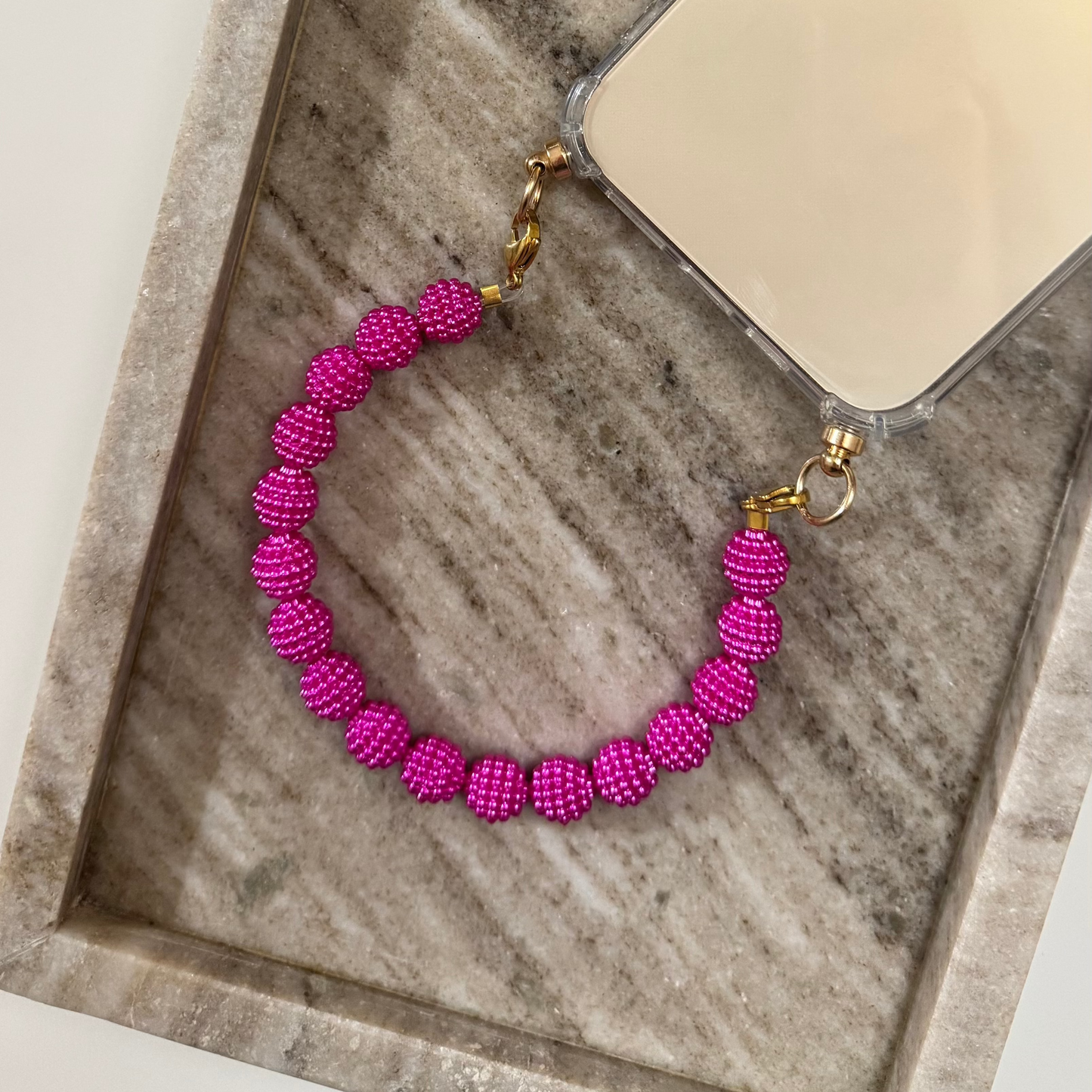 Phone cord candy balls - Pink