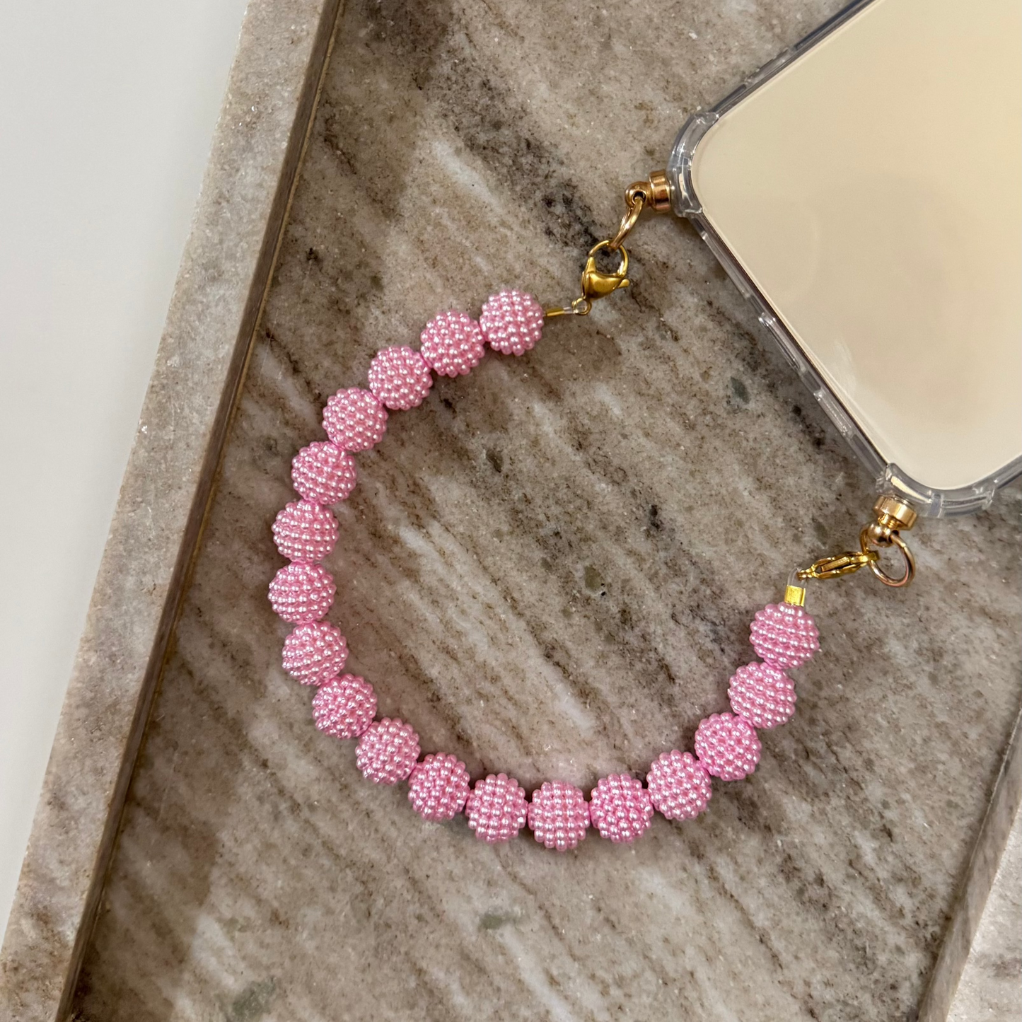 Phone cord candy balls - Pink