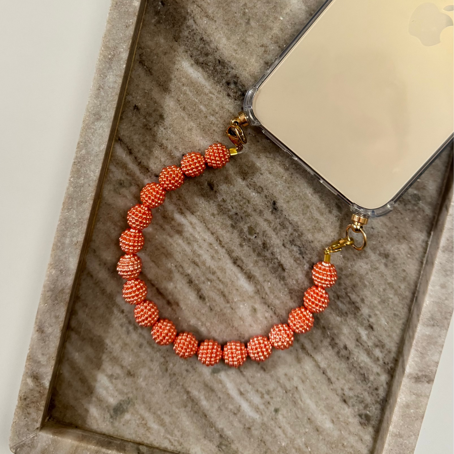 Phone cord candy balls - Orange