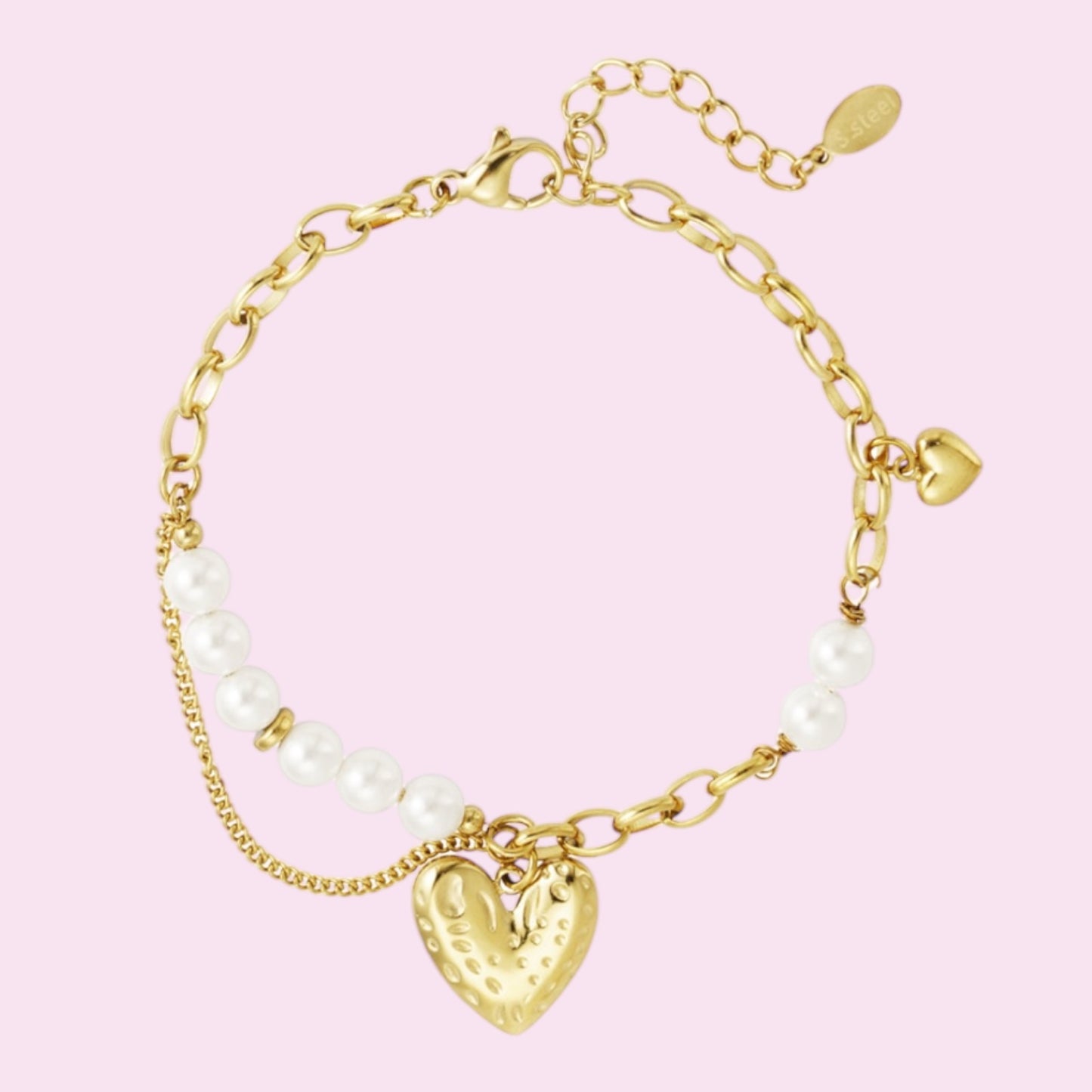 Pearl heart gold
