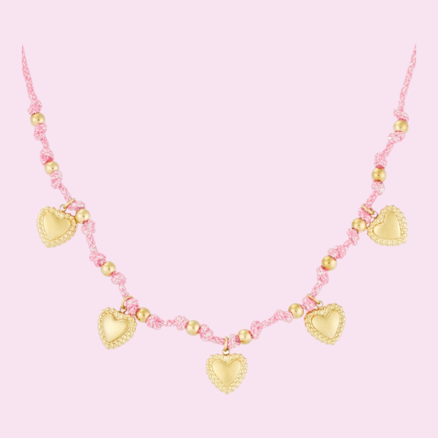Cozy heart ketting