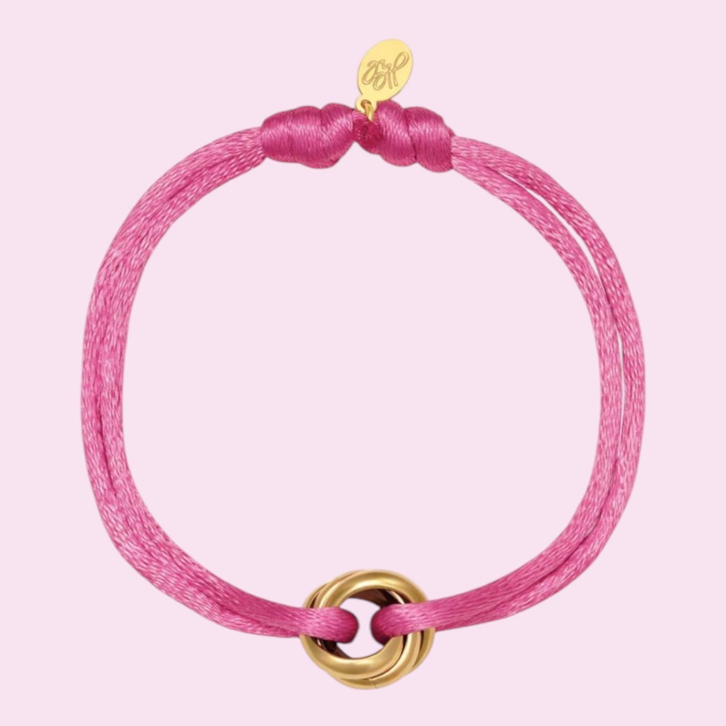 Satin armband pink
