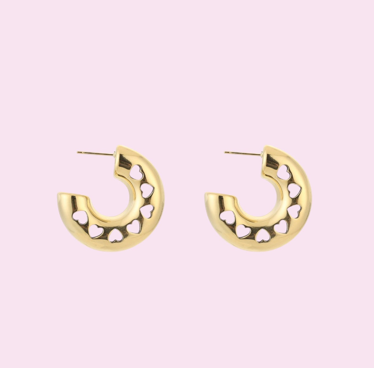Nina heart earring gold