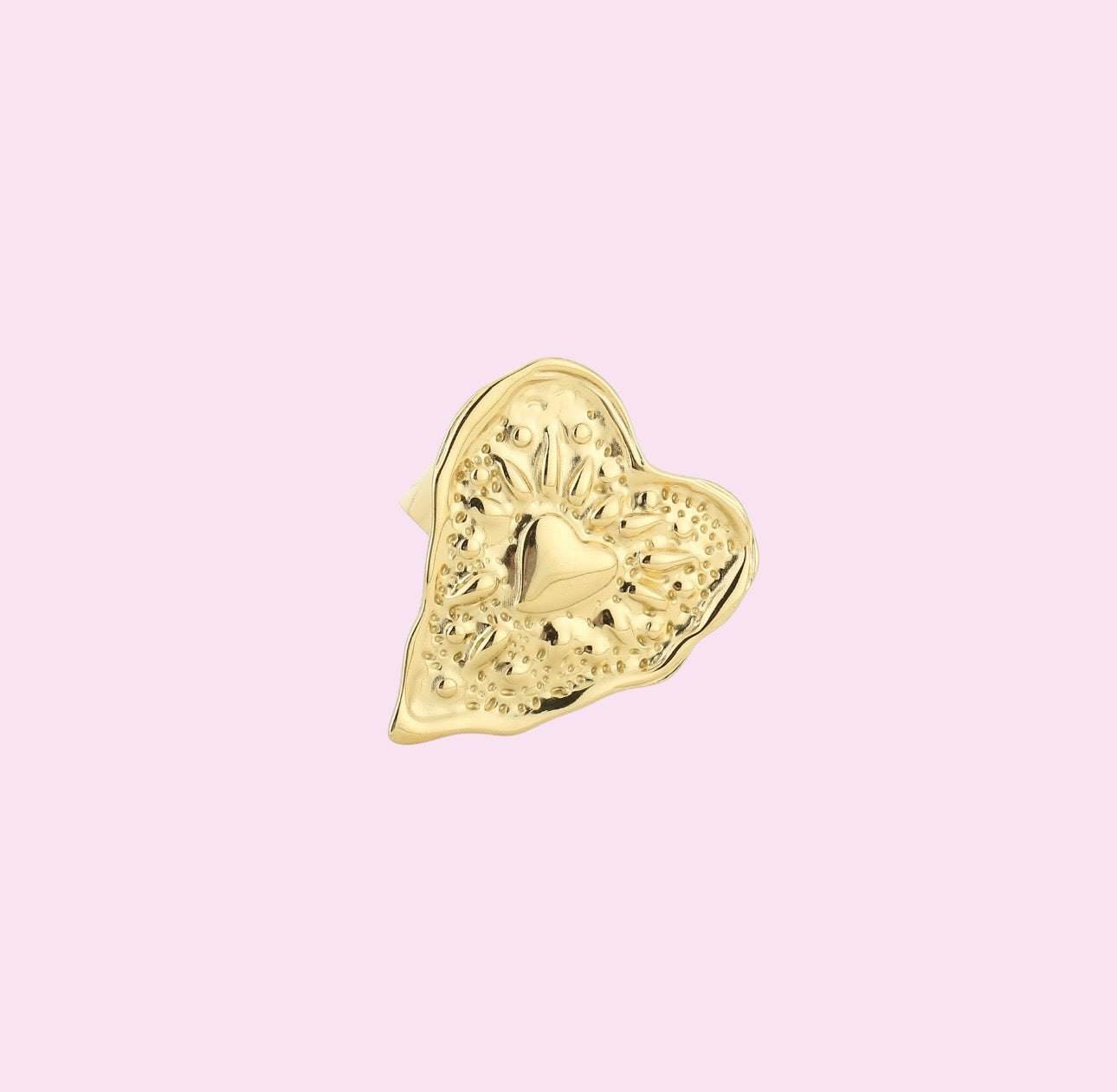 Big heart ring gold