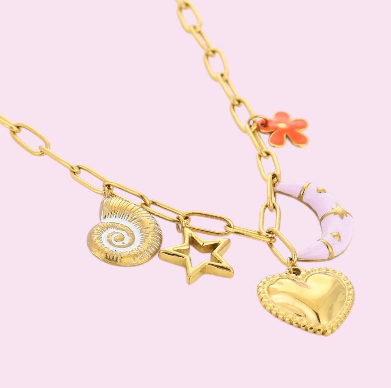 Bedelketting moonlight gold