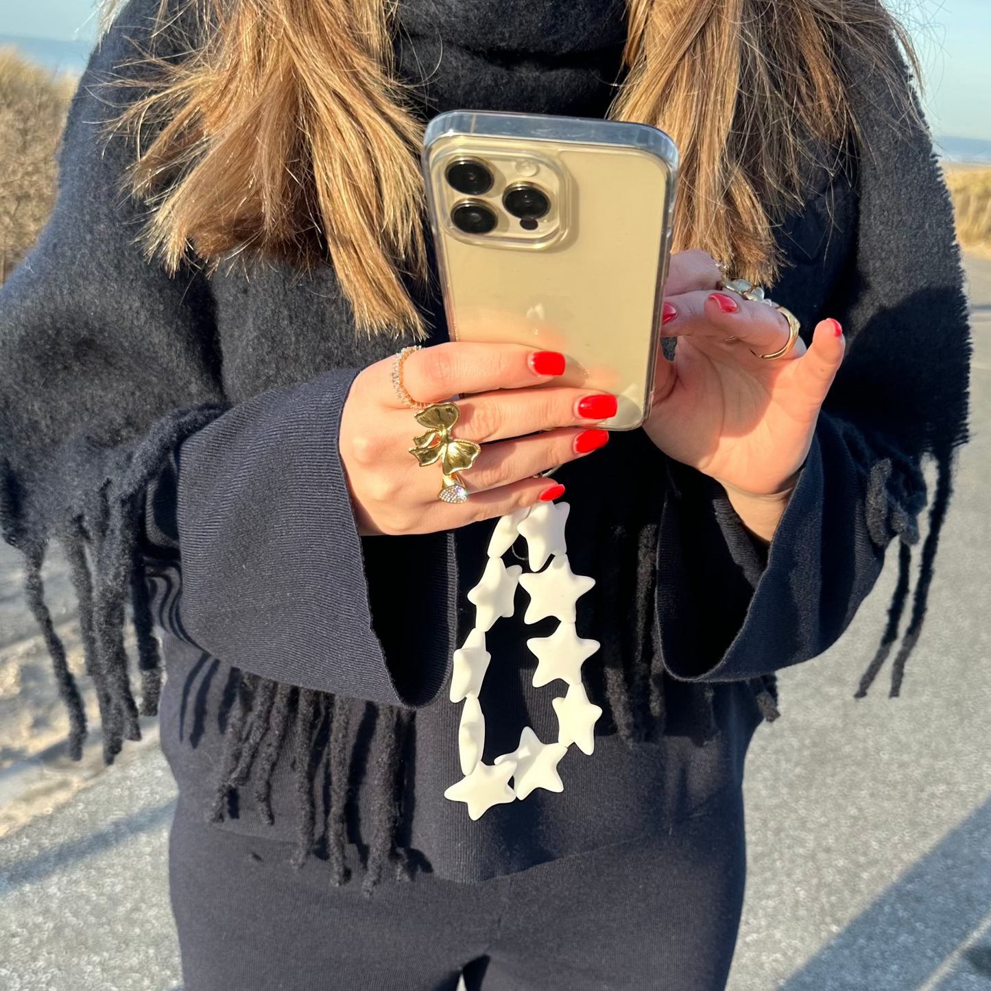 Phone cord - Stars wit