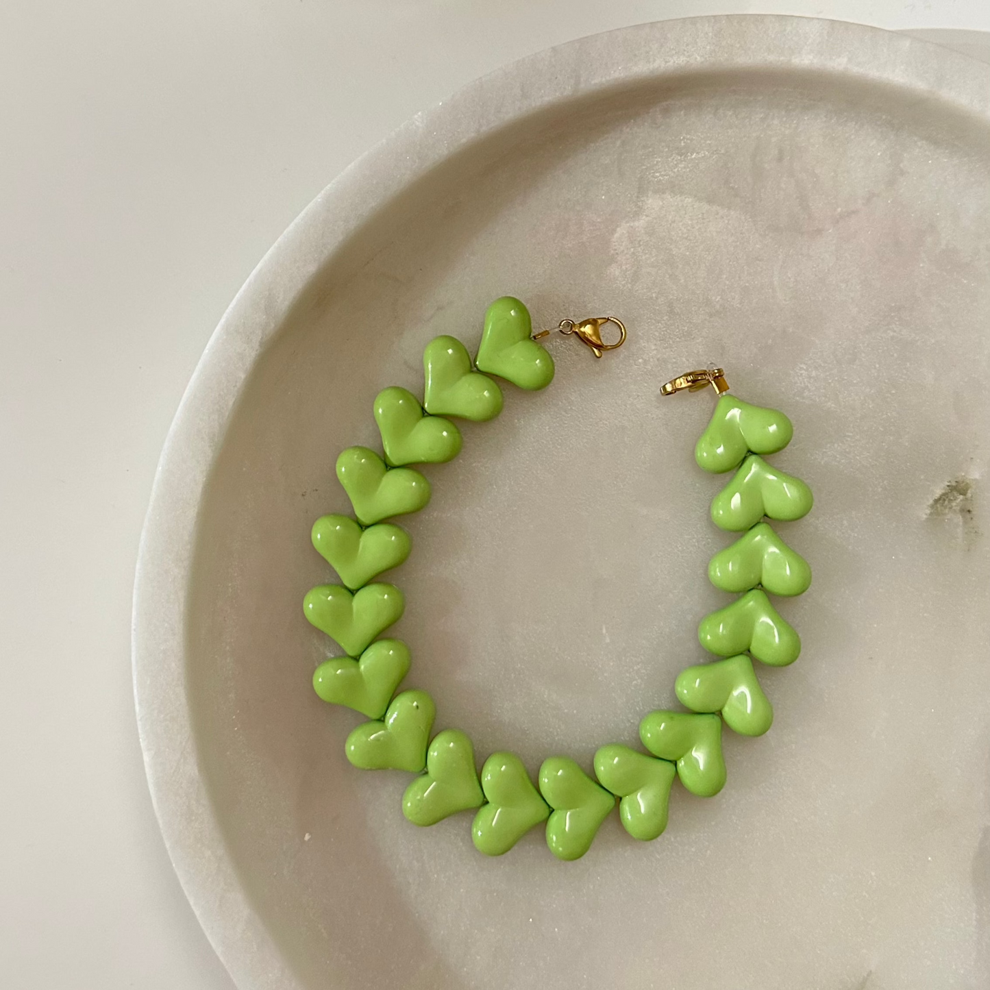 Heart phone cord - groen