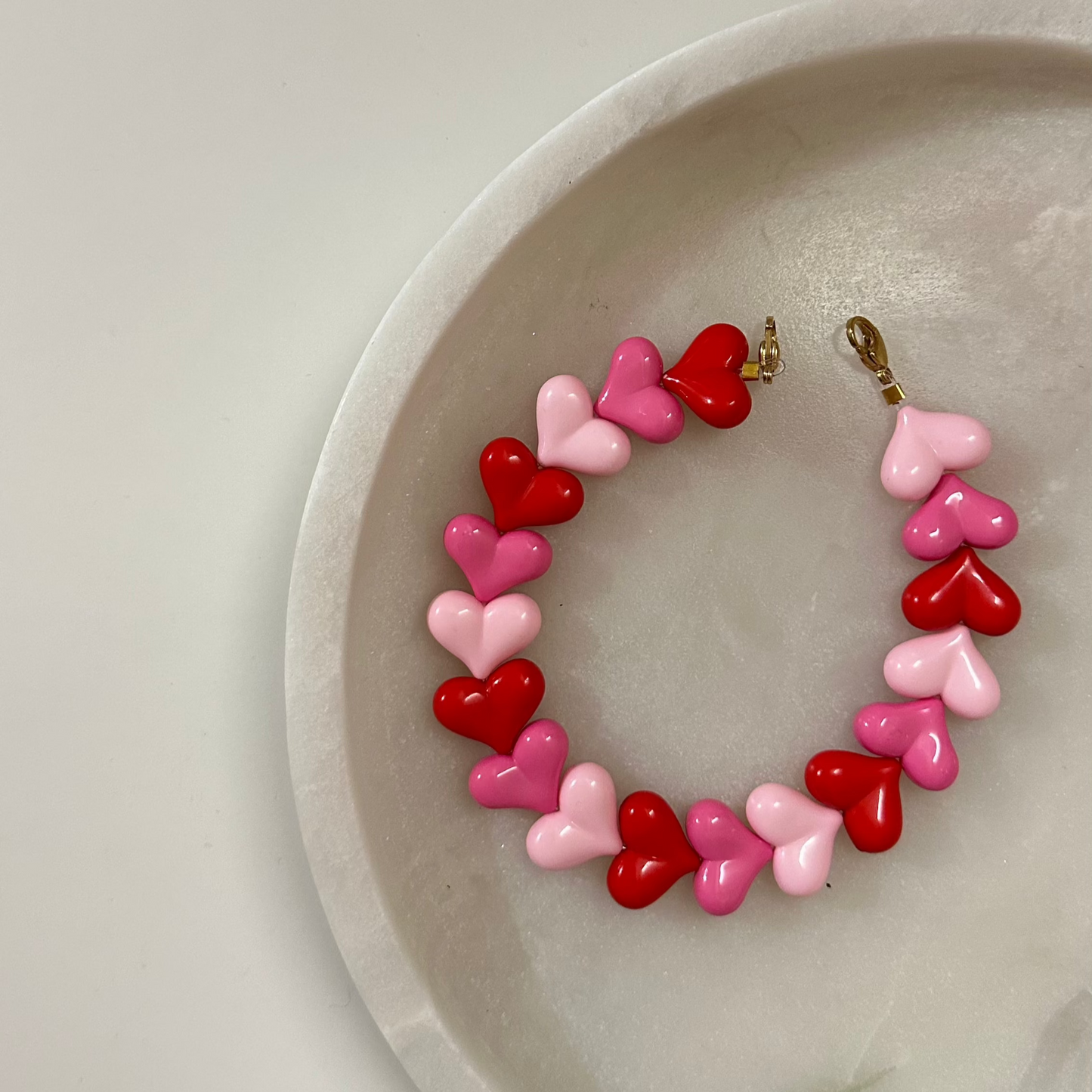 Heart phone cord - Valentijn pink