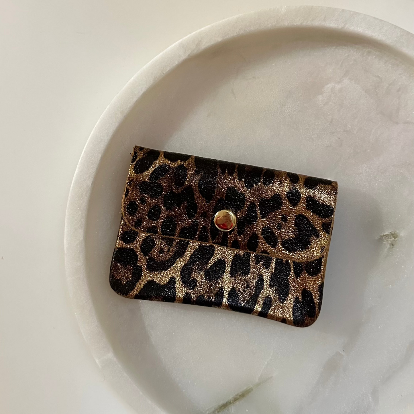 Portemonnee echt leer - Panter