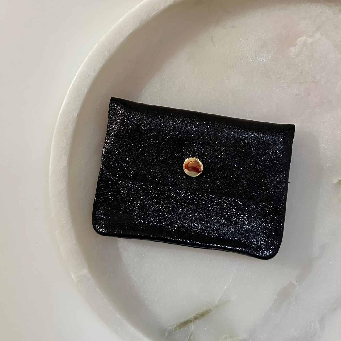 Portemonnee echt leer - Zwart