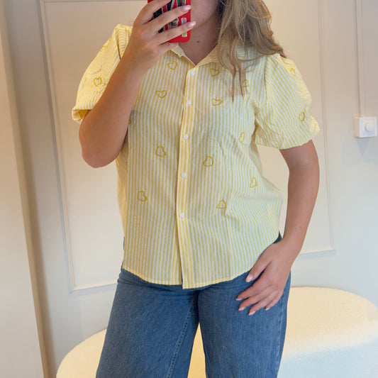 Yellow heart Blouse