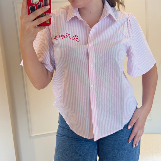 St tropez pink blouse