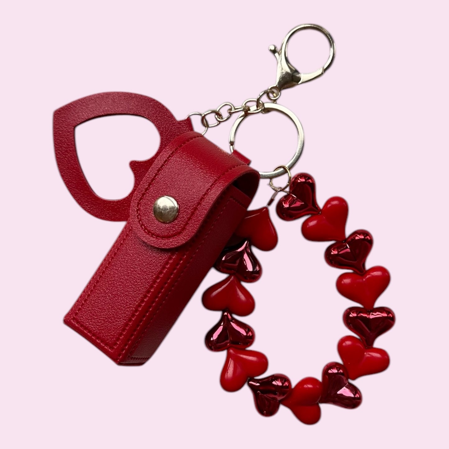 Bag charm lips rood