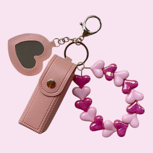 Bag charm lips roze