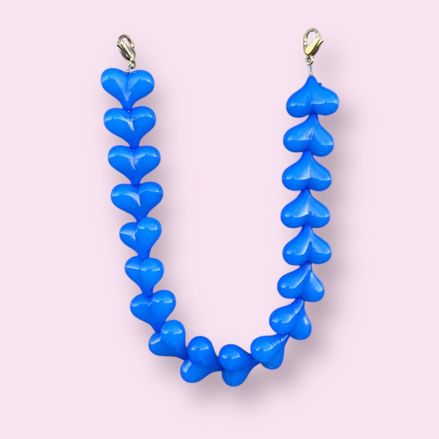 Blue heart phone cord