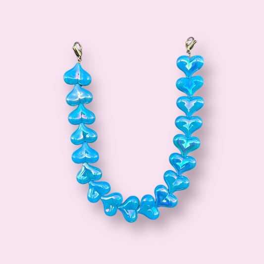 ocean blue heart phone cord