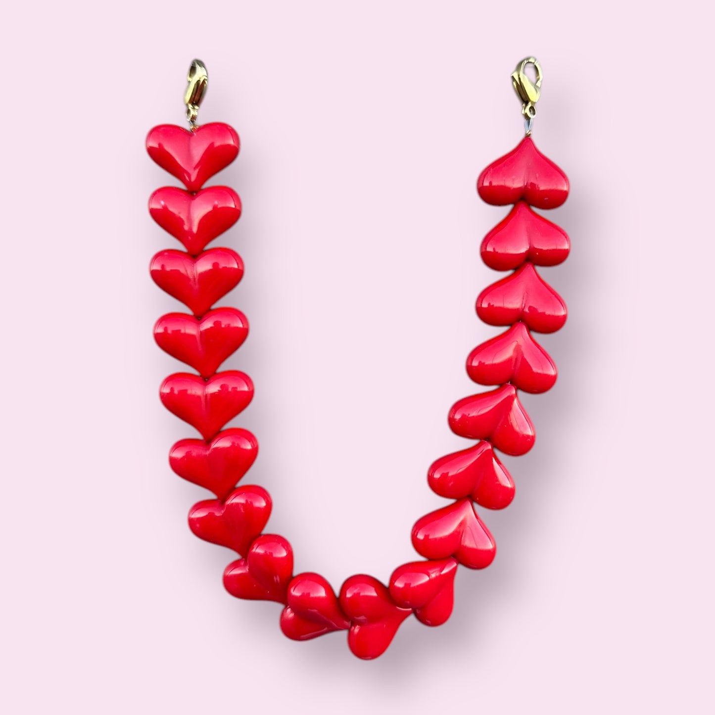 Red heart phone cord