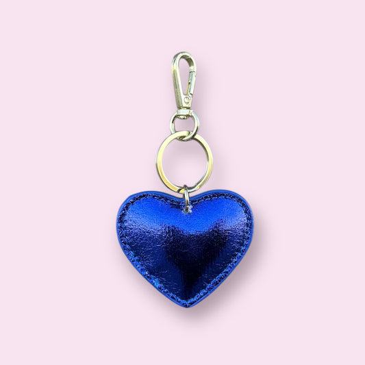 Sleutelhanger hart blauw