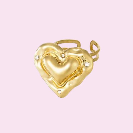 Mandy heart ring gold