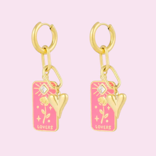 Lover earrings gold